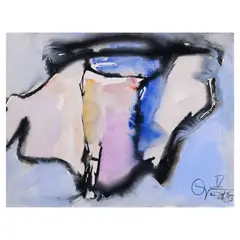 Romulo Olazo, Untitled - Abstract Forms, tempera on paper
