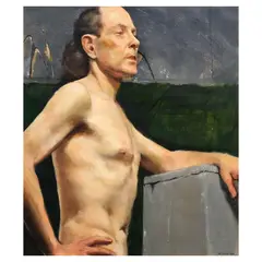 Mia Herbosa, Male Figure, oil on canvas