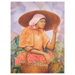 Isabelo M. Quiles, Tindera ng Bulaklak IX, oil on canvas