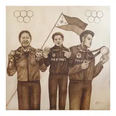Ernesto Atwel Apas, Olympic Gold Medalist, pyrography