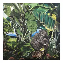 Jimmy Concepcion Dela Peña, Matsing At Ang Pagong, acrylic on canvas