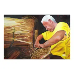 Angelo Tacumba, Lampakanay, acrylic on canvas