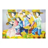 Raul Jordan, Fruit Harvest, acrylic on canvas