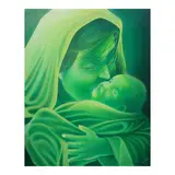 Mother and Child by Alex dela Cruz Alcantara, acrylic on canvas, sold Jul 2025