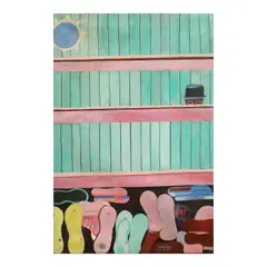 Jerry D. Cantuba, Tinatago ang Bilanggo, acrylic on canvas