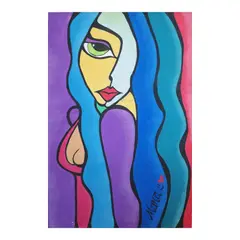 Mara Mikee Aven, Freedom in Chains, acrylic on canvas