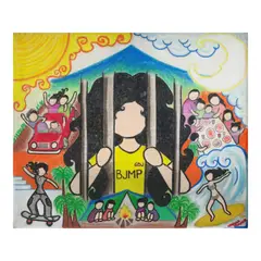 Real Acceptance of One’s Existence by Griffen Keith Lastrella, acrylic on canvas, sold Jul 2025