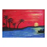 Romantic in the sunset by Renato Sta. Maria Pastor Jr., acrylic on canvas, sold Jul 2025