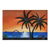 Pdl Raymund Tamu, Beach Painting (Nature), acrylic on canvas