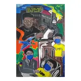 Amidst Deprovision by Eldonfaith Divina Betchaida <br & > Victor Eman Cuesta Reyes, acrylic on canvas, sold Jul 2025