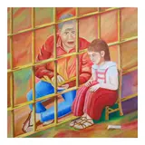 Francisco F. Bumanlag, Knowledge Acquired, Inside the Cell, acrylic on canvas