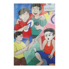 Ryan Tabaco, Larong 90’s, acrylic on canvas