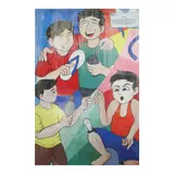 Ryan Tabaco, Larong 90’s, acrylic on canvas
