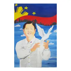 Carlos Jose, Peace Not War, acrylic on canvas