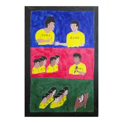 Jay Cantonjos, Life Beyond Bars, acrylic on canvas