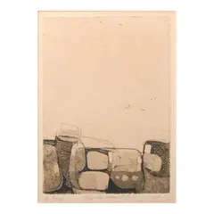 José T. Joya, City Silhouette, etching 8/25