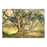 Vicente Manansala, UP Campus (Sunken Garden), watercolor