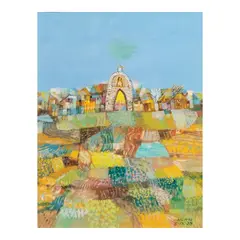 Bricked Church by Mauro Malang Santos, gouache, sold May 2025