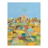 Bricked Church by Mauro Malang Santos, gouache, sold May 2025