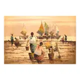 Alfredo Buenaventura, Seaside, oil on canvas