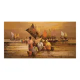 Alfredo Buenaventura, Seaside, oil on canvas