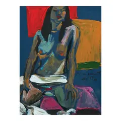 Vincent de Pio, Nude, acrylic on paper