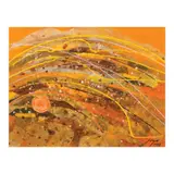 José T. Joya, Yellow Landscape, acrylic collage