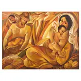 Family II by Roger San Miguel, oil on canvas, sold May 2025