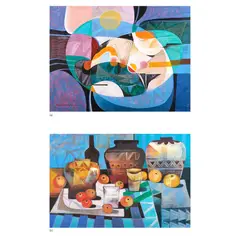Paco Gorospe, a.) Yellow Sun b.) Still Life, oil on canvas
