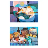 Paco Gorospe, a.) Yellow Sun b.) Still Life, oil on canvas