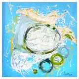 Jes Santos, Abstraction, oil on canvas