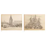Manuel Baldemor, Moscow, pen and ink on paper