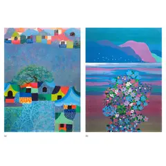 Manuel Baldemor, a.) Bluescape b.) Itanong mo sa Mga Bulaklak, oil on canvas
