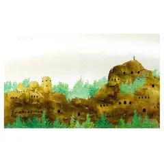 Manuel Baldemor, Old Europe Village, acrylic on canvas