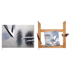 Philip Victor, a.) Parik-Parik Series (With Two Surfboards
b.) Homage to Jan Van Gover, a.) pastel on paper b.) mixed media