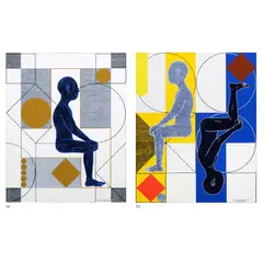 Paolo Vinluan, a.) Configuration Study Ib.) Configuration Study II, acrylic on canvas