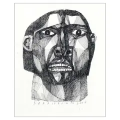 Andres Barrioquinto, Sorrow, pen and ink on paper