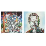 a.) Untitled b.) Untitled by a.) Melvin C. Guirhem <br & >b.) Cesar Arro, oil on canvas, sold May 2025