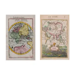 Paris Alain Manesson Mallet, A Pair of DESCRIPTION DE L’UNIVERS  The maps are of the continent of Asia and  the Eastern Hemisphere and both feature  the Philippines., hand-coloured copper engravings