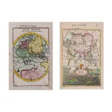 Paris Alain Manesson Mallet, A Pair of DESCRIPTION DE L’UNIVERS  The maps are of the continent of Asia and  the Eastern Hemisphere and both feature  the Philippines., hand-coloured copper engravings