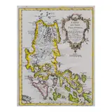 Jacques Nicolas Bellin, Carte Des Isles Philippines, hand-colored copper engraving