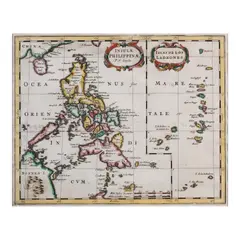 Nicholas Sanson, Insulae Philippinae. Islas de Los Ladrones, hand-coloured copper engraving