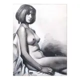 Fred Baldemor, Nude, charcoal