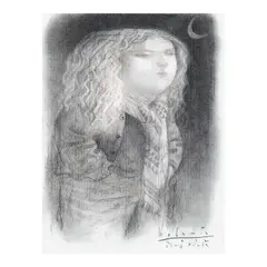 Roel Obemio, Curly Hair, charcoal on paper