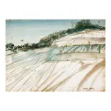 Alfredo Liongoren, Marble Quarry, watercolor on paper