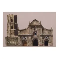 Rodolfo Ragodon, Church of Barasoan, watercolor on paper