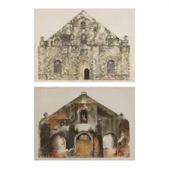Rodolfo Ragodon, a.) Church of Magarao, Cam Surb.) Church of Santiago, Ilocos Sur, b.) signed and dated 1991 (lower right)<br /> watercolor on paper<br /> 10 1/2" x 14 1/2" (27 cm x 37 cm)