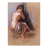 Vicente Rivera y Mir, Nude, pastel on paper