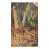 Dominador Castañeda, Landscape, oil on masonite board