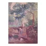 Juan Arellano, Landscape, oil on board